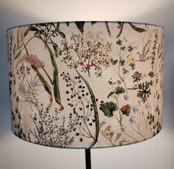 abażur elegancki vintage botaniczny kwiaty beż