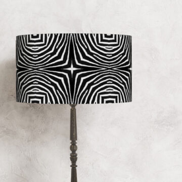 abażur biało-czarny zebra na lampę stołową podłogową