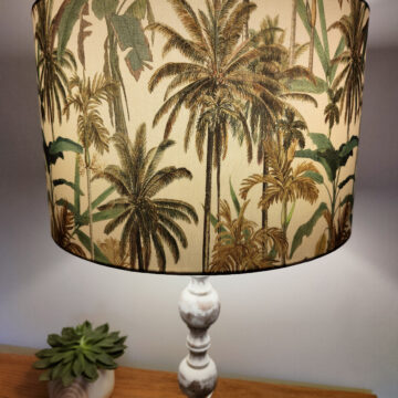 abażur beżowy na lampę palmy