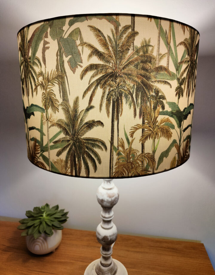 abażur beżowy na lampę palmy