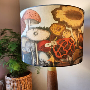 abażur kolorowy vintage na lampę grzyby