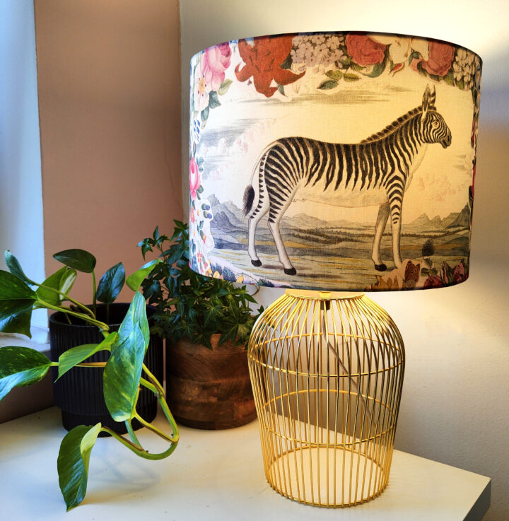 abażur kolorowy oryginalny na lampę zebra