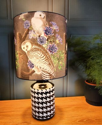 abażur kolorowy stylowy na lampę sowy ptaki
